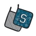 thumbnail image 2 of Carolines Treasures CJ2014-SPTHD Letter S Sea Doodles Initial Alphabet Pair of Pot Holders, 7.5HX7.5W, multicolor, 2 of 2