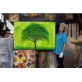 thumbnail image 4 of Startonight Canvas Wall Art Abstract Green Tree, Framed Wall Decor 32" x 48", 4 of 6