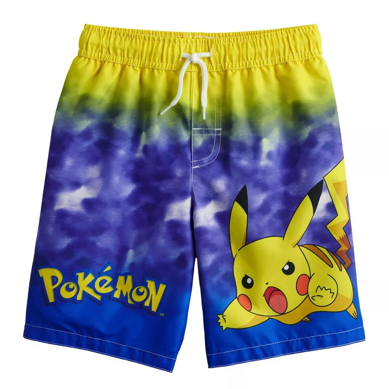 Pokemon Boy Swimming Trunks Pikachu Swimwear Bottoms for Boys