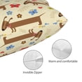 thumbnail image 3 of Yiaed Dachshund Dog And Flower Print Brushed Microfiber Envelope Pillowcases, Standard,Envelope Closure Pillow Cases(No pillow core)-14"x20", 3 of 6