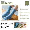 thumbnail image 6 of 4/5 Pack Cute Womens Floral Socks, Cotton Vintage Embroidered Casual Crew Socks, 6 of 7