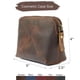 thumbnail image 5 of Set de bolsas cosméticas TheAntiq Blue Leather para mujer y viajes, 5 of 9