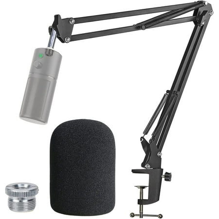 Razer Seiren X Boom Arm with Pop Filter - Mic Stand with Foam Cover Windscreen for Razer Seiren X Streaming Microphone by SUNMON