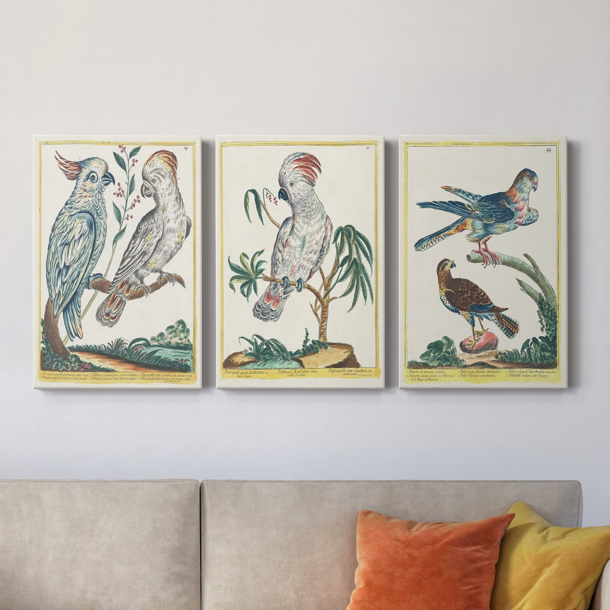 Pastel Birds I Premium Gallery Wrapped Canvas - Ready to Hang - 12 x 18 Each