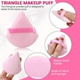 thumbnail image 5 of Powder Puff with Cleansing Puff Face,16 Pieces Triangle Powder Puff Makeup Puff for Loose Powder,Powder Puffs for Face Powder Sponge Velvet Washable Beauty Makeup Tool (Black+White+Pink), 5 of 5
