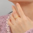 thumbnail image 2 of Pi Symbol Open Ring for Women Men Unique Stainless Steel π 3.14 Statement Adjustable Band Mathematical Sign Irrational Number Middle Finger Rings Fashion Jewelry for Math Lovers Teacher Gifts, 2 of 11