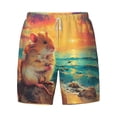 thumbnail image 4 of Lsque Mens Swim Trunks Island Beach Guinea Pig Pattern - Bathing Suit Compression Liner - Beach Swim Shorts Swimwear - (S-3XL) - Stretch Quick Dry -Large, 4 of 9