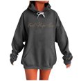 thumbnail image 5 of Women’s Long Sleeve Faith Letter Printed Hooded Sweatshirt Christian Jesus Graphic Pullover with Pockets Inspirational Religious Saying Hoodie for Everyday Encouragement, 5 of 6
