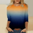thumbnail image 2 of T Shirts for Women Summer Mid Length Shirts Three Quarter Sleeves Shirts Crew Neck Tunic Casual Tops, 2 of 4