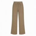 thumbnail image 4 of Workout Casual Pants for Women Linen Pants Summer Wide Leg Pants Elastic Waist Pants High Waisted Pants Casual Beach Trousers Pants L, 4 of 4