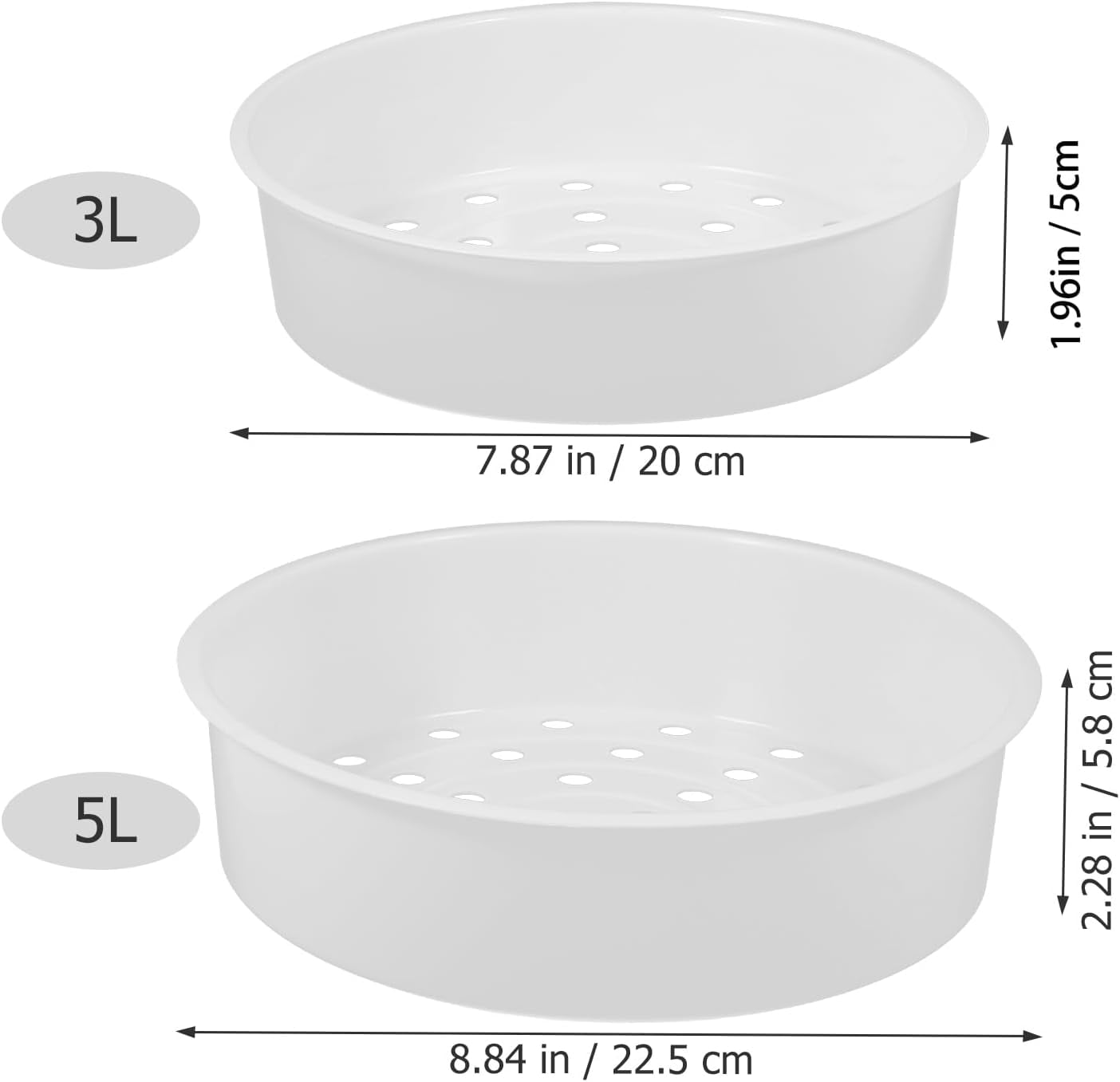 ABCISI 2pcs Plastic Steaming Rack Steamer Basket 2.74ft Plastic Steaming Stand Steam Basket for 8.86in Rice Cooker Warmer Kitchen Cookware (White)