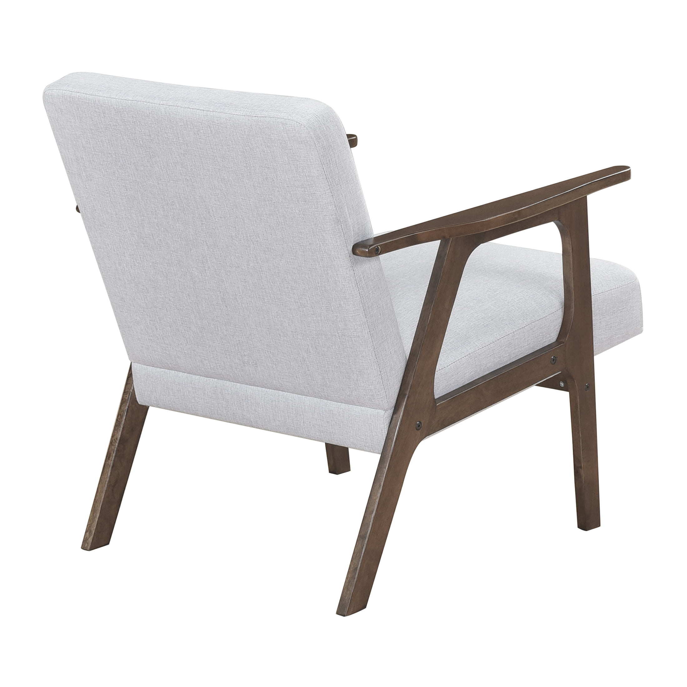 OakvillePark Harrowveil Textured Fabric Accent Chair, Gray/Brown Wood