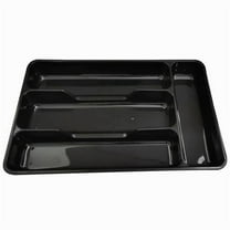 Bargain Clearance Cutlery Box Flatware Storage Plastic Tray Kitchen Cutlery and Accessories Box Utensil Drawer Organizer Container Room Organization Holder, Black, 10.65*7.02*1.44In, Plastic, Relocy
