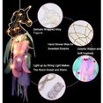 thumbnail image 2 of Atrapasueños de unicornio con luz LED, decoración de atrapasueños de plumas para niñas, decoración de dormitorio, regalo de bendición para colgar en la pared, 2 of 5