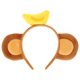 thumbnail image 1 of Diadema con orejas de mono y plátano en la parte superior, accesorio para el cabello de cosplay para disfraz de mujer., 1 of 5