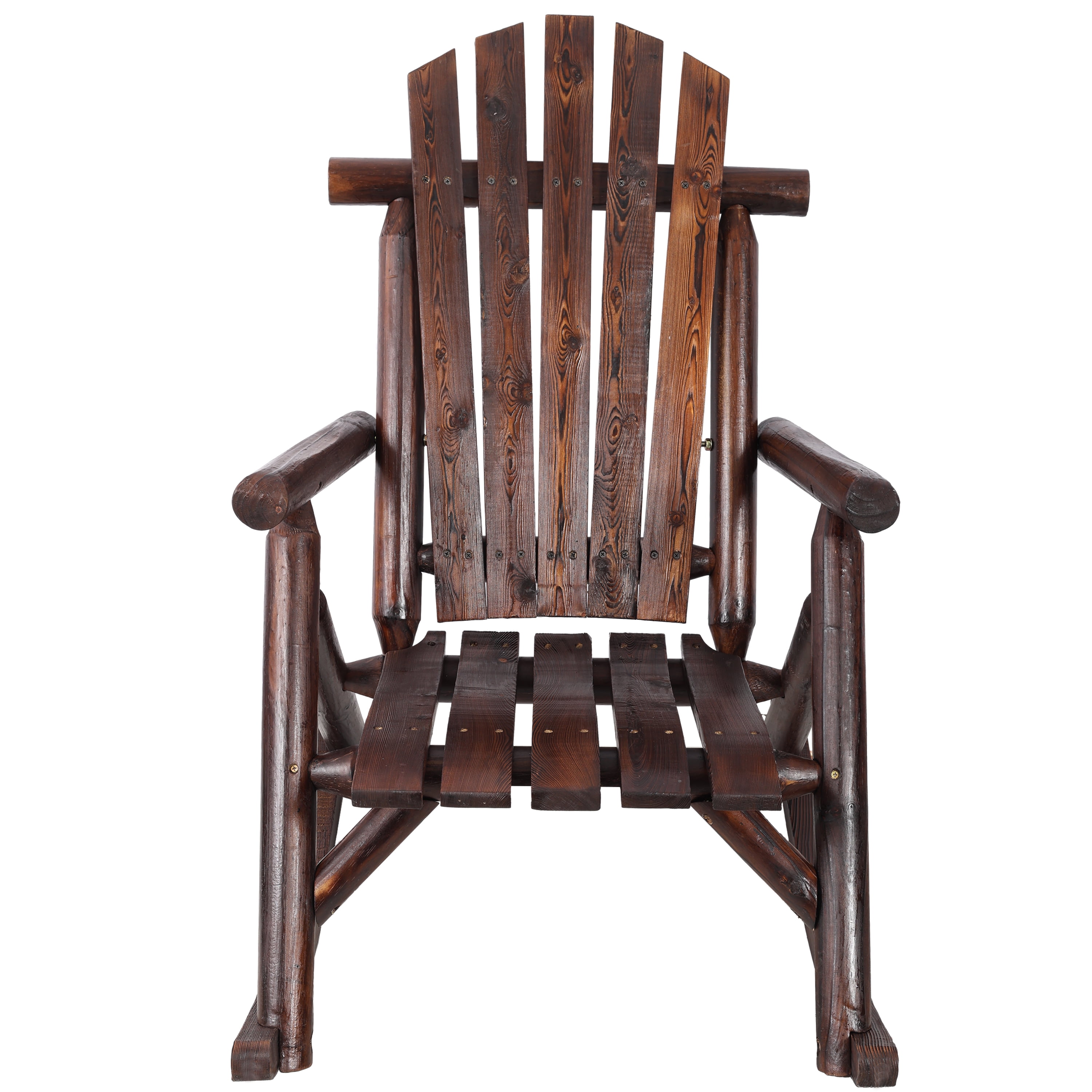 High Back Porch Rocker Chair, Oversized Wide Seat Smooth Rocking Chair for Indoor Outdoor Use, Light Grey
