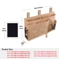 thumbnail image 4 of Surblue Bedside Caddy Hanging Bed Organizer Storage Bag Pocket for Bunk 8 Pockets, Khaki, 4 of 5