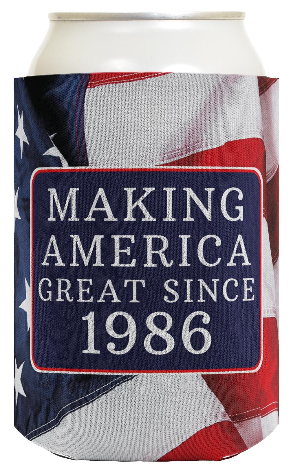 B-day Gifts for 40th Birthday Making America Great Since 1986 24-pack Can Coolies Coolers