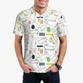 thumbnail image 5 of Yiaed Easter RabbitPrint Men's Short Sleeve Polo Shirt,Golf Polo for Men Three-Button Golf Shirt Athletic Casual Collared T-Shirt- X-Large, 5 of 7