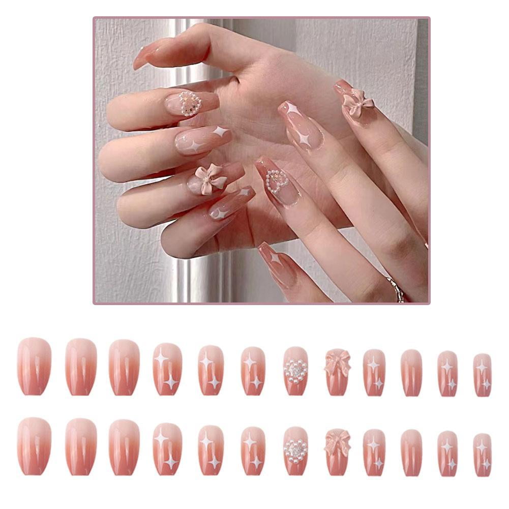 Black Flame French Ballet Female Butterfly Ballet False Nails B3Y0 R7D6