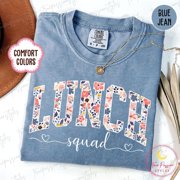 Floral Lunch Squad School Cafeteria Crew S03975 T-Shirt All Size S-3XL