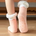thumbnail image 4 of MZXELPRJD No Show Socks Womens Christmas Cartoon Floor Socks Thicken Warm Non-slip Sleeping Socks Slippers Socks, Crew Socks for Women White, 4 of 5