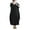 Black, variant on Chic Womens Collarless A-Line Dress with Lightweight Construction and Summer Vibes