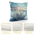 thumbnail image 4 of JRXY Magic Lotus Floral Pillow Cover, Glowing Waterlily Floral Floating on Pond Water Artwork for Oriental Zen Spa, Fairytale Gifts for Women and Girls Home Decor Pillowcase for Sofa White, 4 of 5
