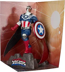 McFarlane Toys - Marvel Captain America 1:10 Scale Collectible Figure with Scene