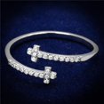 thumbnail image 1 of Women Rhodium 925 Sterling Silver Ring with AAA Grade CZ in Clear - Size 5, 1 of 1