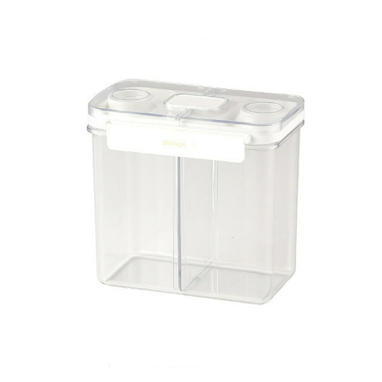 Clear Transparent Sealed Storage Box Kitchen Food Grain Plastic Container  Stackable Square Nut Snack For Tank Cans Organizer With Double Lock Lids