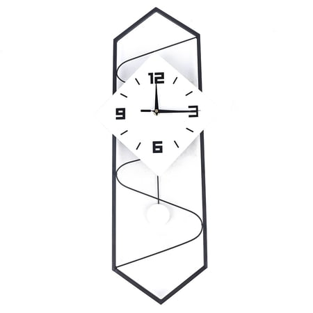 ToppiJoy Wall Clock, Modern Decor Pendulum Silent Clock Metal Huge Digital Clocks for Bedroom, Dining Room, Office
