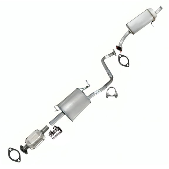 Northeastern Exhaust Catalytic Converter, Resonator & Rear Muffler Fits 2014-2019 Kia Soul 1.6L Hatchback - Direct Fit EPA-Approved | Stainless Steel