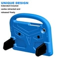 thumbnail image 4 of Portable Heavy Duty Kids Case for Samsung Galaxy Tab A9 8.7" 2023, EVA Shockproof Armor Military Grade Lens Protection Case with Kids Friendly Handle Foldable Stand Bracket Case, Blue, 4 of 10