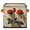 Multicolor 4, variant on CURLYOOT Elephant Cube Storage Bin 11 Inch Fabric Storage Cube for Shelves Decorative Elephant Foldable Basket with Leather Handle for Closet Shelves Organizer