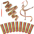 thumbnail image 1 of Ensemble de Rubans de Danse, 9 Pièces 4M Ruban de Gymnastique Rythmique Artistique, Rubans Arc-en-Ciel, 1 of 7