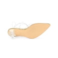 thumbnail image 5 of BLISSFUL STEP Women's Pumps Stiletto Heels Lace up Clear Heel Pumps Gold 9, 5 of 7