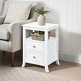 thumbnail image 2 of Convenience Concepts Melbourne 2 Drawer End Table with Shelf, White, 2 of 6