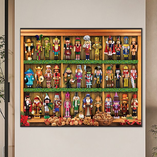 Cuadros Decorativos 5D bricolaje ronda completa taladro diamante pintura Cascanueces decoración del hogar (E2780) Wdftyju de costura negro 4 estilos