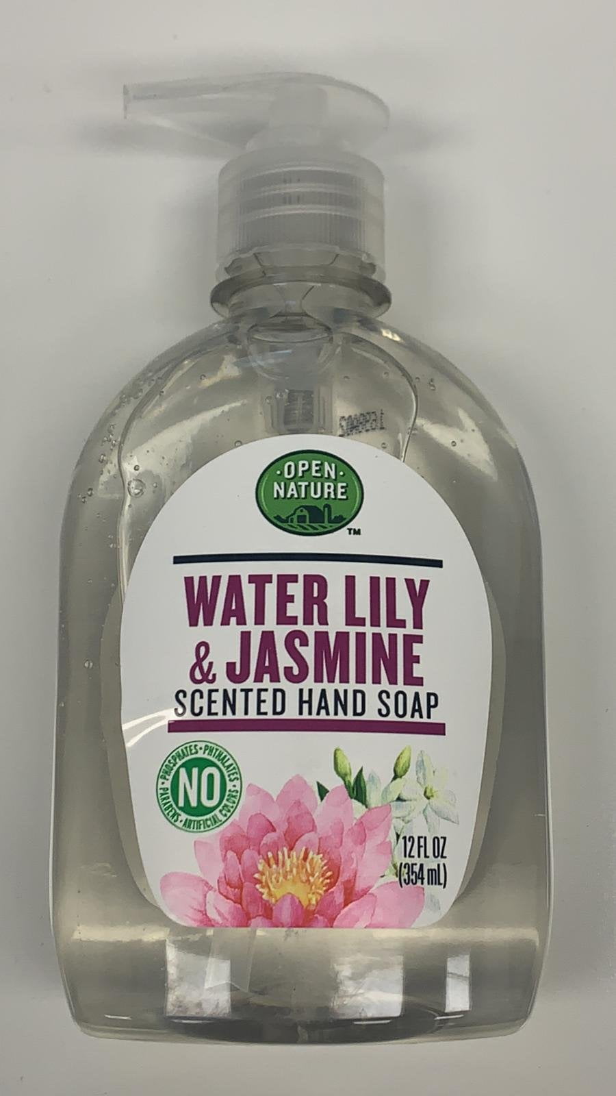 Open Nature Scented Hand Soap. Water Lily & Jasmine, 12 fl.oz, Pack of