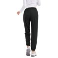 thumbnail image 6 of Women Elastic Waist Solid Sports Long Pants Casual Trousers with Pockets, 6 of 9