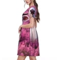 thumbnail image 2 of Disketp Flower Field Cow para Vestido de Manga Corta para Mujeres, Vestidos de Verano para Mujeres, Casual y Holgado para la Playa, 2 of 6