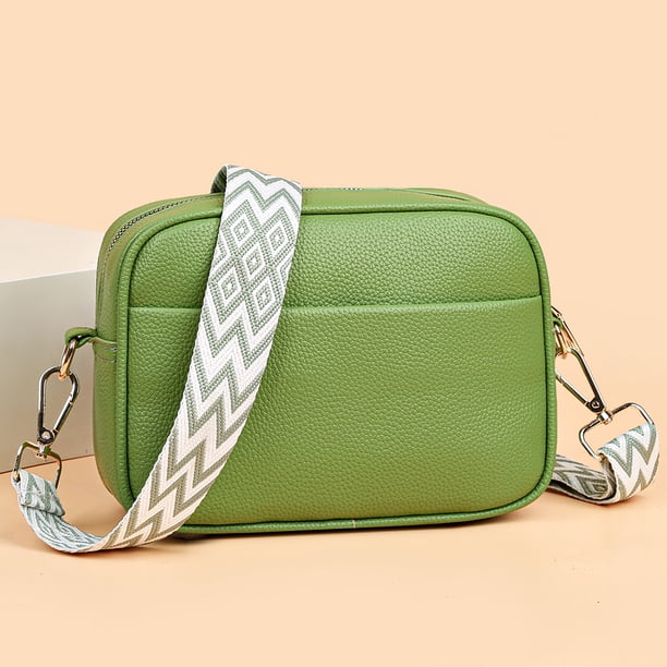Bolsos Cruzados Bolso De Viaje Para Mujer, Bandolera Con Correa Ancha A La Moda, Bandolera Sencilla (Verde)