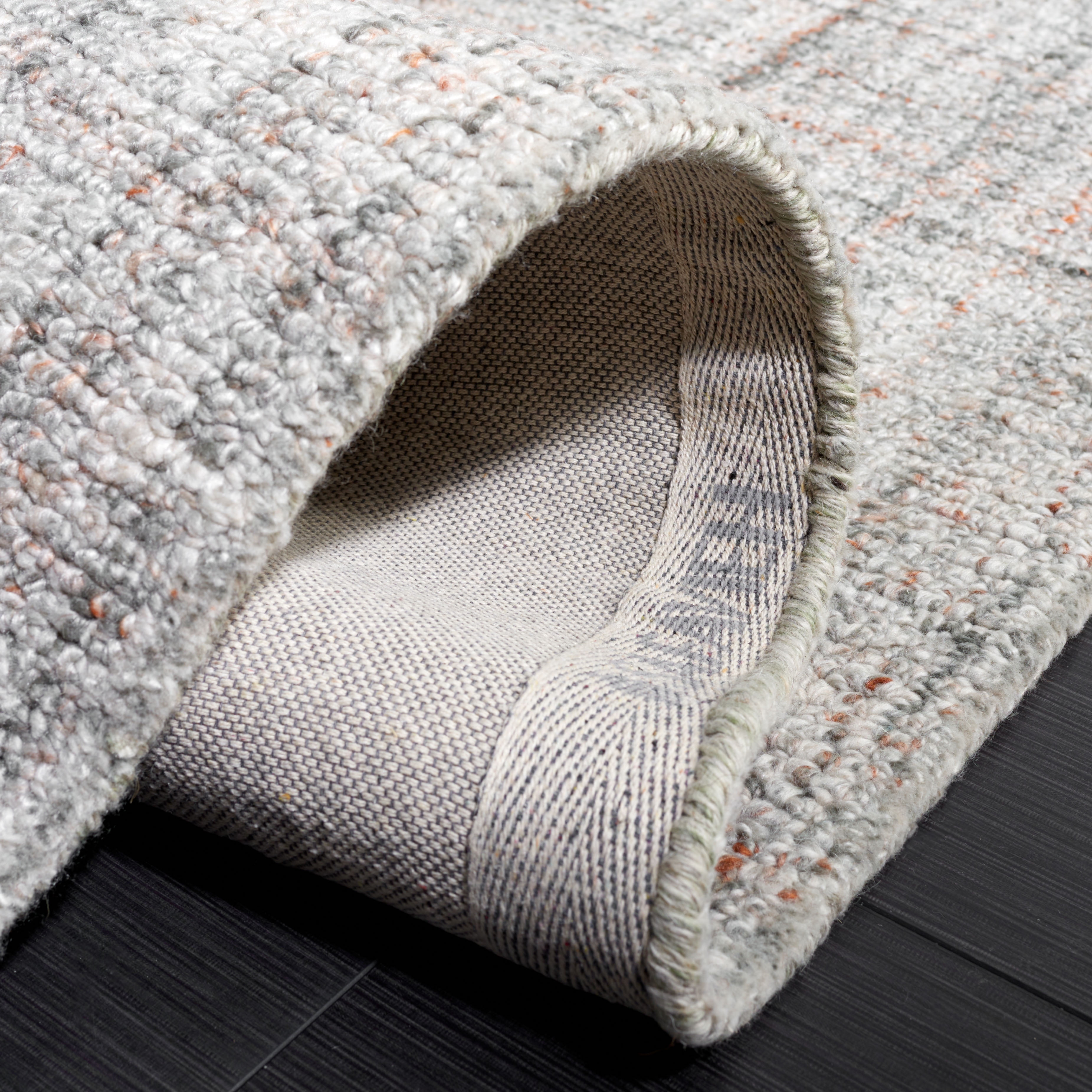 SAFAVIEH Abstract Irene Striped Area Rug, Grey/Rust, 3' x 5'