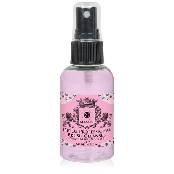 SHANY DETOX Professional Makeup Brush and Sponge Shampoo , Brush Cleanser, Removes dirt, Makeup from brushes and Sponges - Paraben Free, Vegan, Cruelty Free - Instant Dry - 2oz