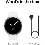 Samsung Galaxy Watch8 44mm Bluetooth Smart Watch, International Version, Silver, White Band