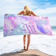 thumbnail image 4 of Toalla de playa de microfibra de 160x80cm (cola de sirena, concha de perla), toalla de playa de secado rápido, toalla de viaje portátil ligera, 4 of 5