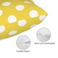 thumbnail image 3 of Pofeuu Yellow And White Polka Dot Print Polyester Microfiber Plush Pillowcases, Super Soft and Cozy Pillow Case Covers with Envelop Closure（Pillow core not included）-14"x20", 3 of 6