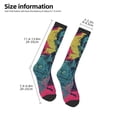 thumbnail image 2 of Fotbe Neon Zombie Skull Calcetas Divertidas Estampadas para Hombre y Mujer, Calcetas de Algodón hasta la Rodilla para Caminar, Correr, Enfermería y Embarazo, 2 of 6