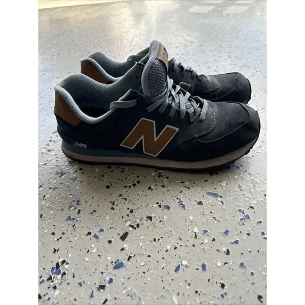 New Balance 574 Shoes Mens 11.5 D Blue Brown ML574SLB Classic Sneakers Running